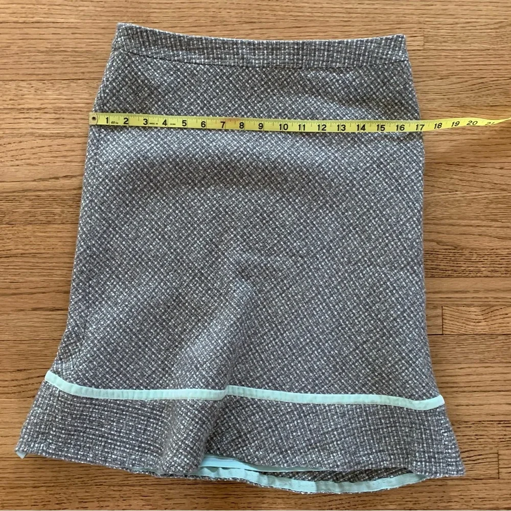 VTG Gap Tweed Wool Blend Flounce Skirt – Sage Grey Librarian Academia